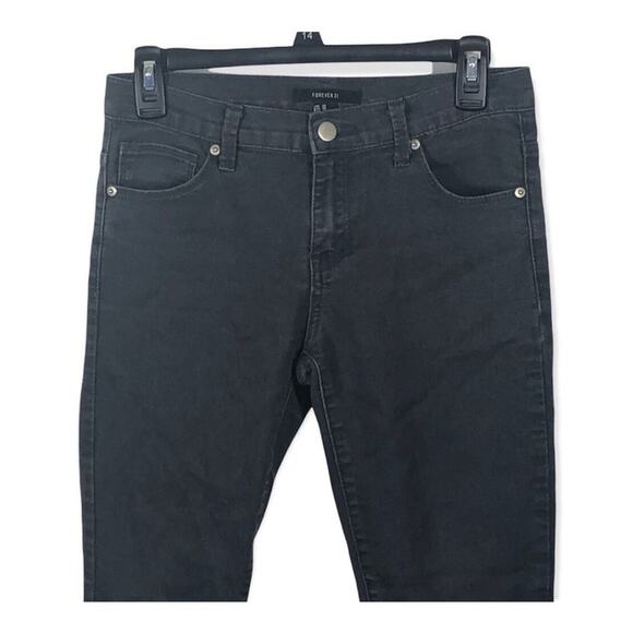 Forever 21 Black-to-Grey Denim Jeggings | Skinny Stretch Jeans | Size 26 - Picture 3 of 13